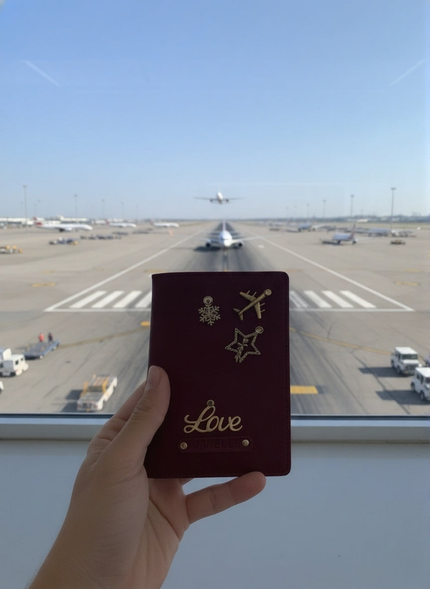 Personalised Passport Cover (4 Charms)