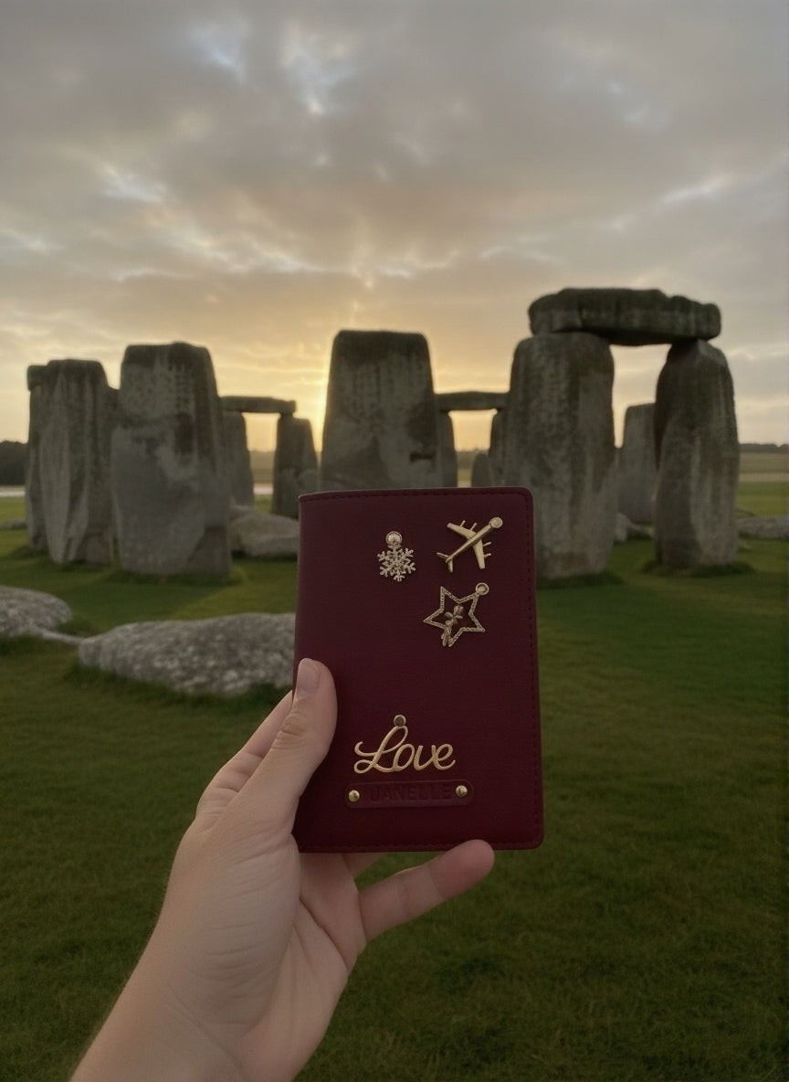 Personalised Passport Cover (4 Charms)